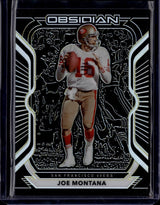 2020 Panini Obsidian #18 Joe Montana Electric Etch Yellow