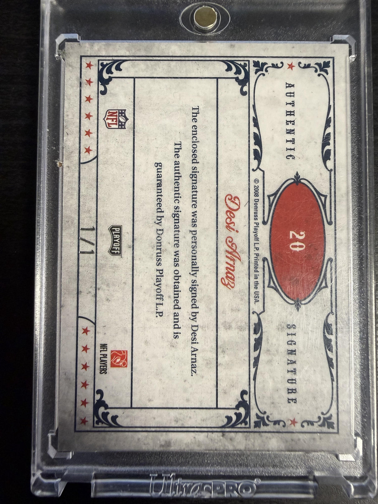 2008 Playoff National Treasures #20 Desi Arnaz Historical Cuts 1/1