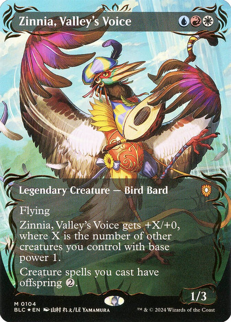 Zinnia, Valley's Voice (104) - Bloomburrow Commander (BLC)