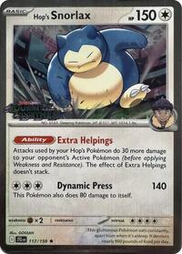 Hop's Snorlax - 117/159 (Cosmos Holo) (117) - Miscellaneous Cards & Products (MCAP)
