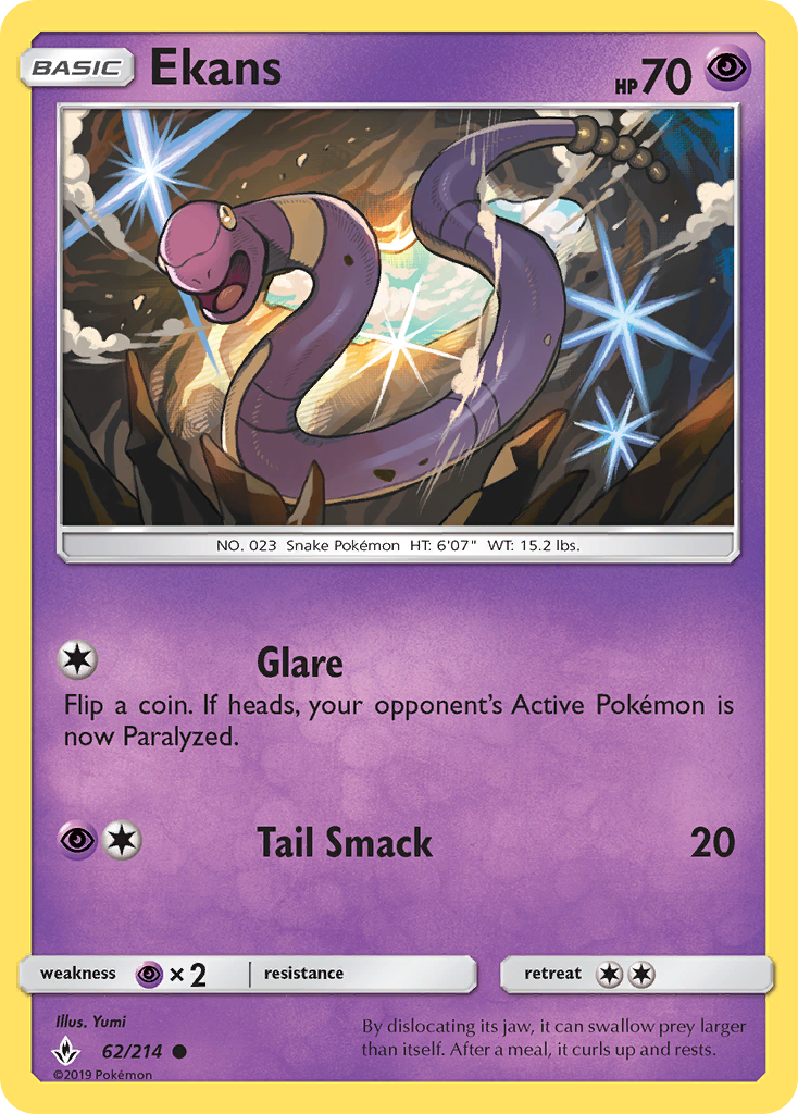 Ekans (62/214) - Unbroken Bonds (UNB)