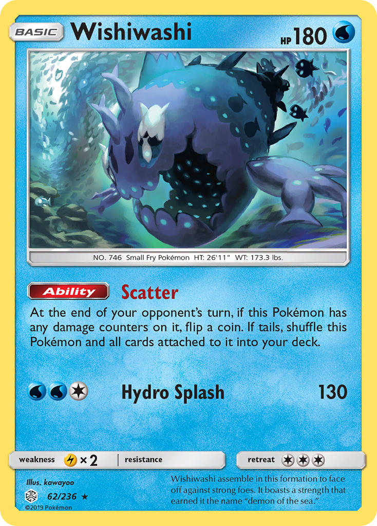 Wishiwashi (62/236) - [Reverse Holo] Cosmic Eclipse (CEC)