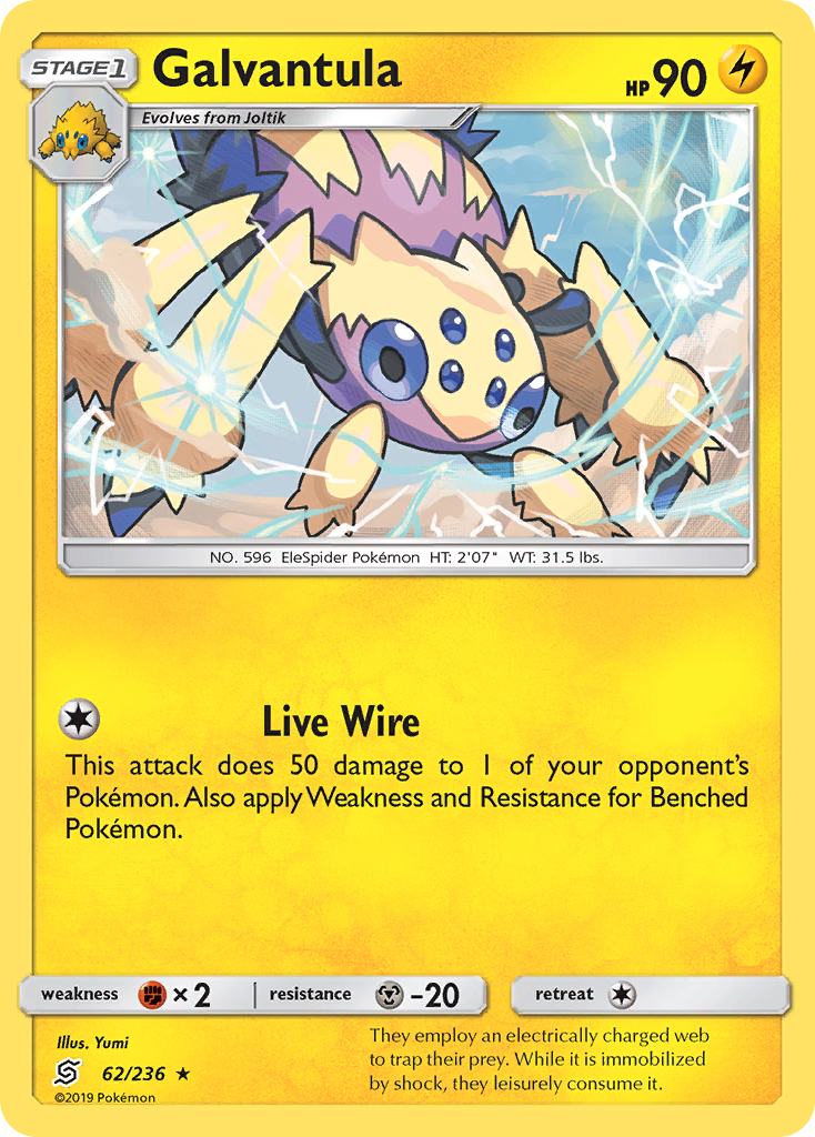 Galvantula (62/236) - [Reverse Holo] Unified Minds (UNM)