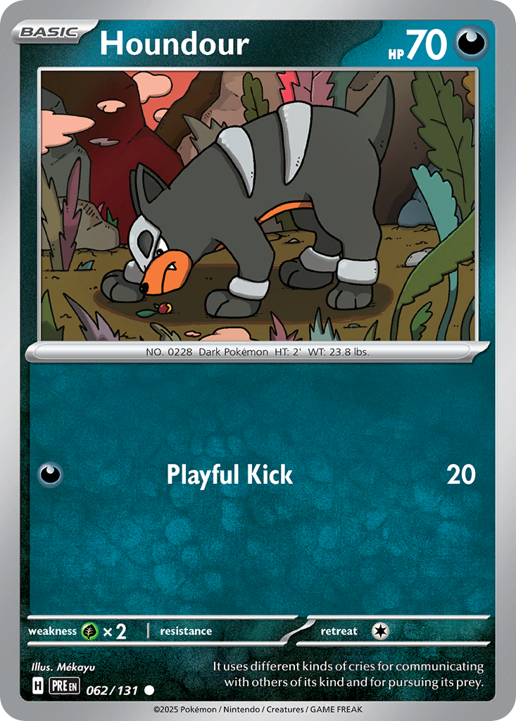 Houndour (62/131) - [Reverse Holo] Prismatic Evolutions (PRE)