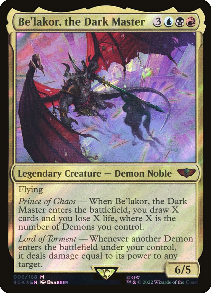 Be'lakor, the Dark Master (6) - Warhammer 40,000 Commander (40K)
