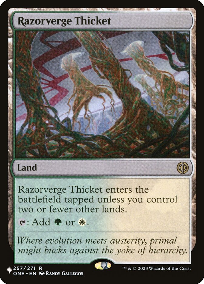 Razorverge Thicket (ONE-257) - The List (PLST)