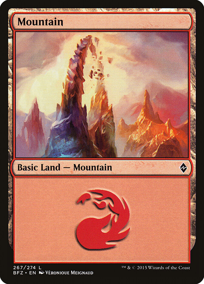 Mountain (267a) - Battle for Zendikar (BFZ)