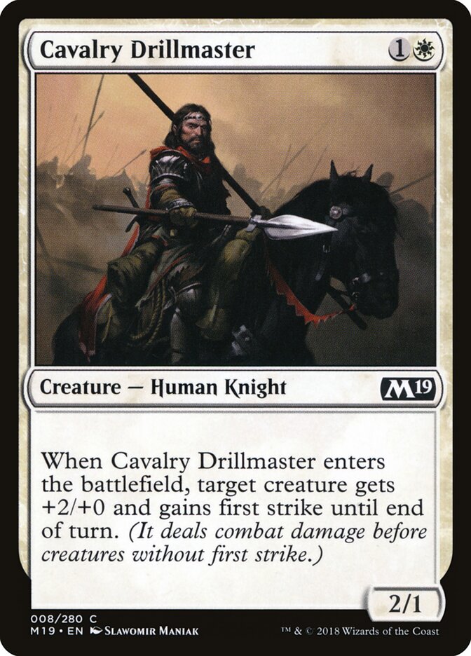 Cavalry Drillmaster (8) - Core Set 2019 (M19)