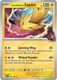 Team Rockets Zapdos (70) - SV10: Destined Rivals (DRI)
