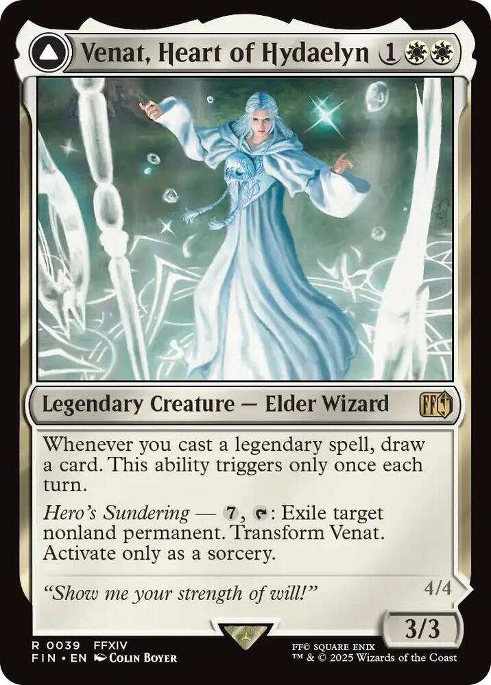 Venat, Heart of Hydaelyn // Hydaelyn, the Mothercrystal (39) - [Foil] Final Fantasy (FIN)
