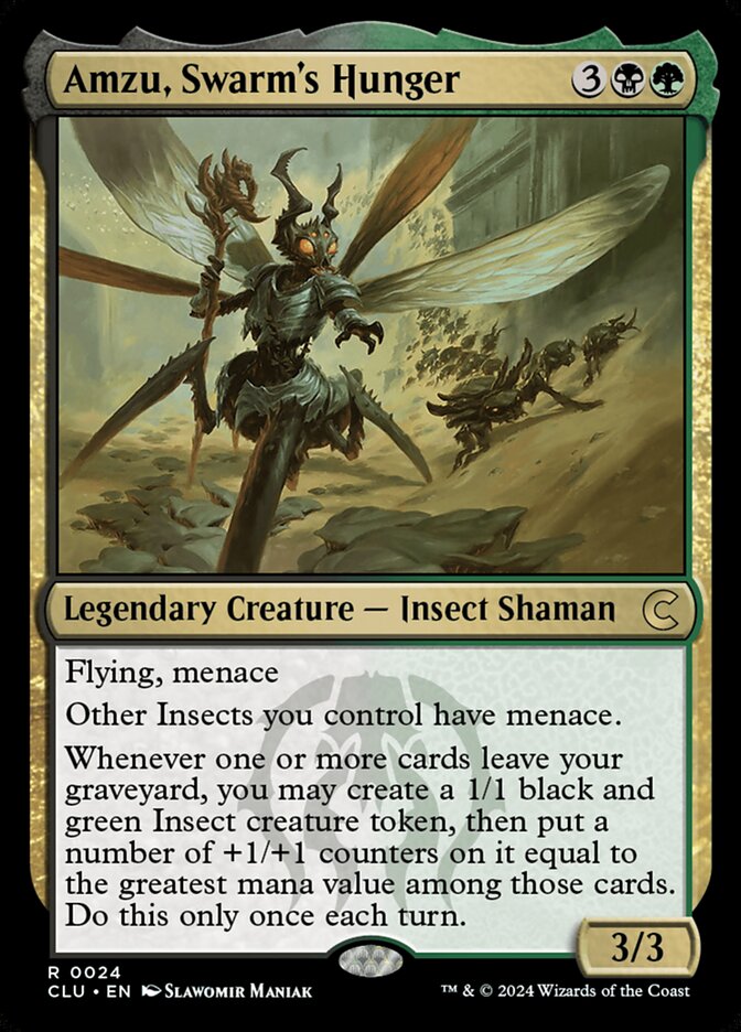 Amzu, Swarm's Hunger (24) - Ravnica: Clue Edition (CLU)