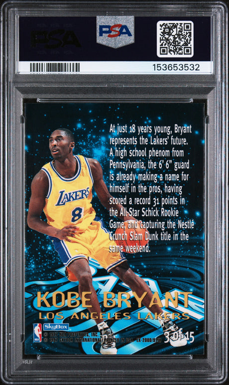 1996 Skybox E-X2000 Star Date 2000 #3 Kobe Bryant Star Date 2000 PSA 7