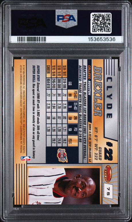 1996-97 Bowman's Best #75 Clyde Drexler PSA 9