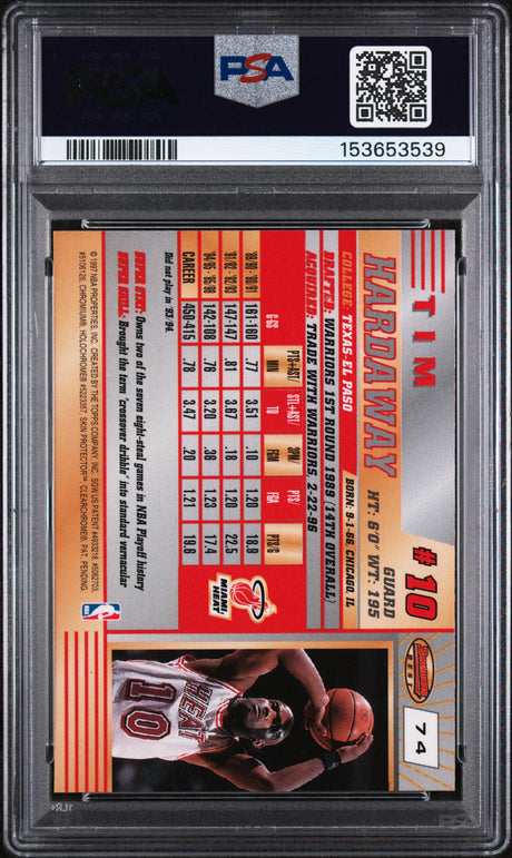 1996 Bowman'S Best #74 Tim Hardaway PSA 9