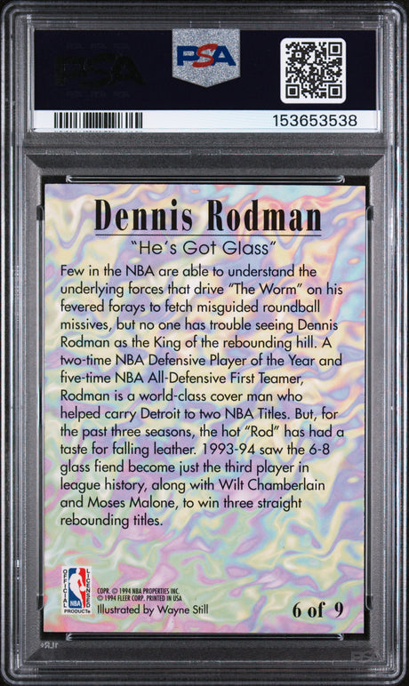 1994 Fleer Pro-Visions #6 Dennis Rodman PSA 9