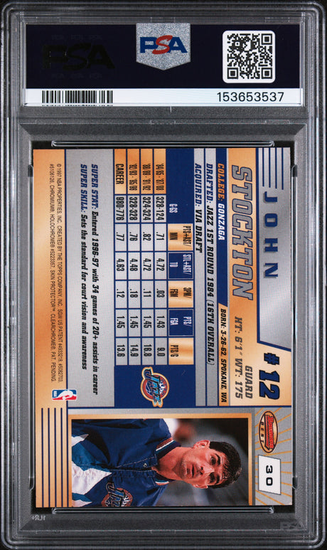 1996 Bowman'S Best #30 John Stockton PSA 8