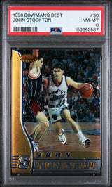 1996 Bowman'S Best #30 John Stockton PSA 8