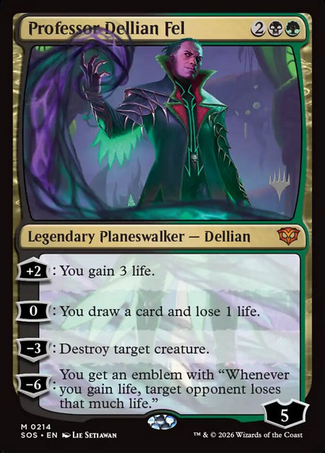 Professor Dellian Fel (214p) - Secrets of Strixhaven Promos (PSOS)