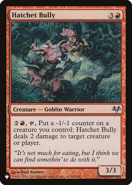 Hatchet Bully (EVE-54) - The List (PLST)