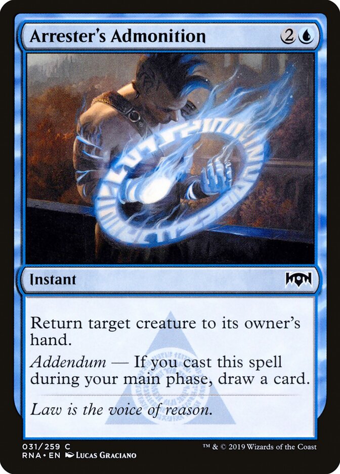 Arrester's Admonition (31) - Ravnica Allegiance (RNA)