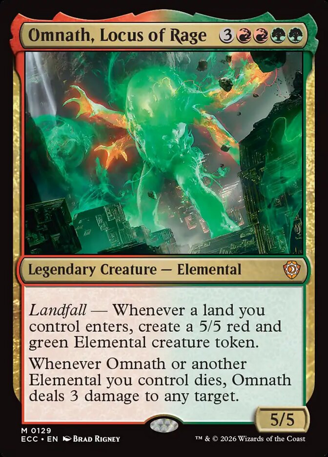 Omnath, Locus of Rage (129) - Lorwyn Eclipsed Commander (ECC)
