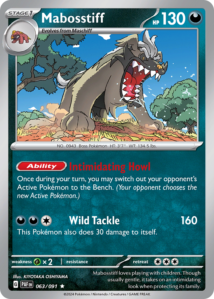 Mabosstiff (63/91) - [Holo Foil] Paldean Fates (PAF)