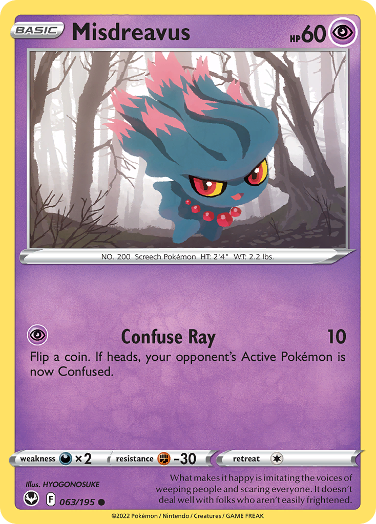 Misdreavus (63/195) - Silver Tempest (SIT)