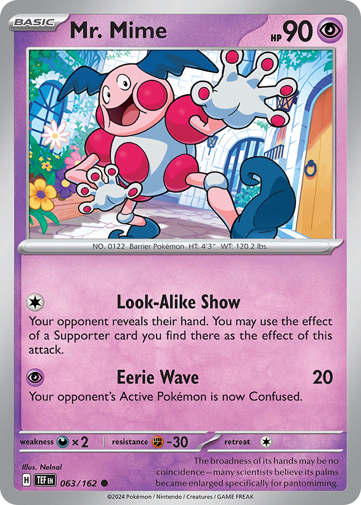 Mr. Mime (63/162) - [Reverse Holo] Temporal Forces (TEF)