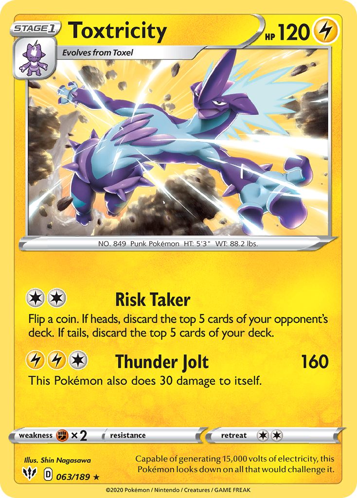 Toxtricity (63/189) - [Holo Foil] Darkness Ablaze (DAA)