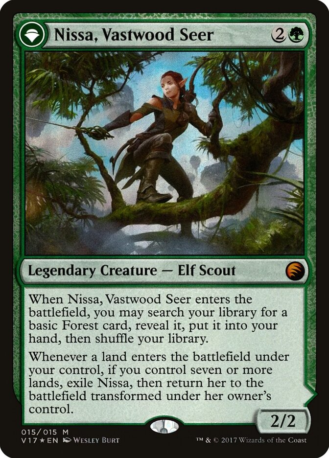 Nissa, Vastwood Seer // Nissa, Sage Animist (15) - From the Vault: Transform (V17)