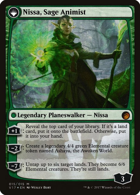 Nissa, Vastwood Seer // Nissa, Sage Animist (15) - From the Vault: Transform (V17)