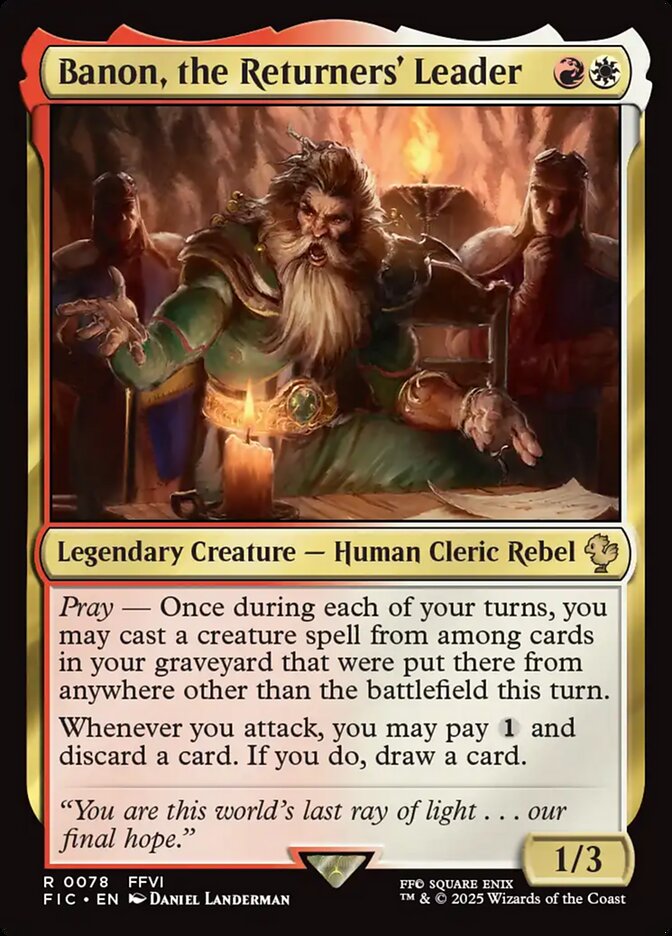 Banon, the Returners' Leader (78) - [Surge Foil] Final Fantasy Commander (FIC)