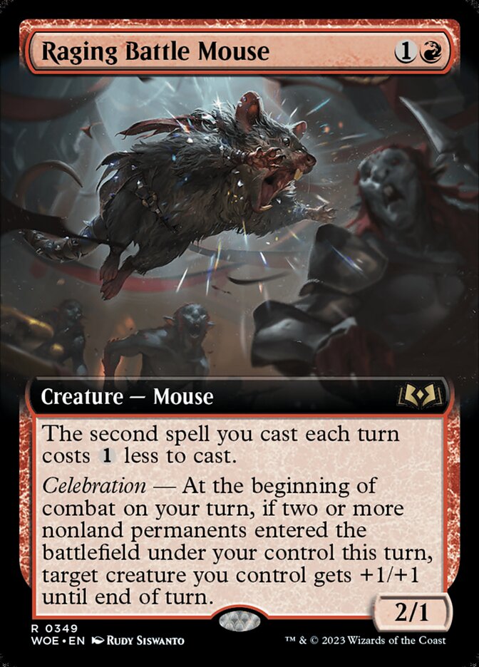 Raging Battle Mouse (349) - Wilds of Eldraine (WOE)