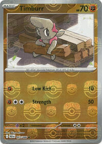Timburr (Master Ball Pattern) (47) - SV: Black Bolt (BLK)