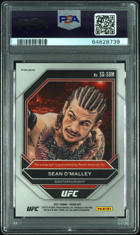 2021 Panini Prizm UFC Sean O'Malley Silver Auto PSA 10