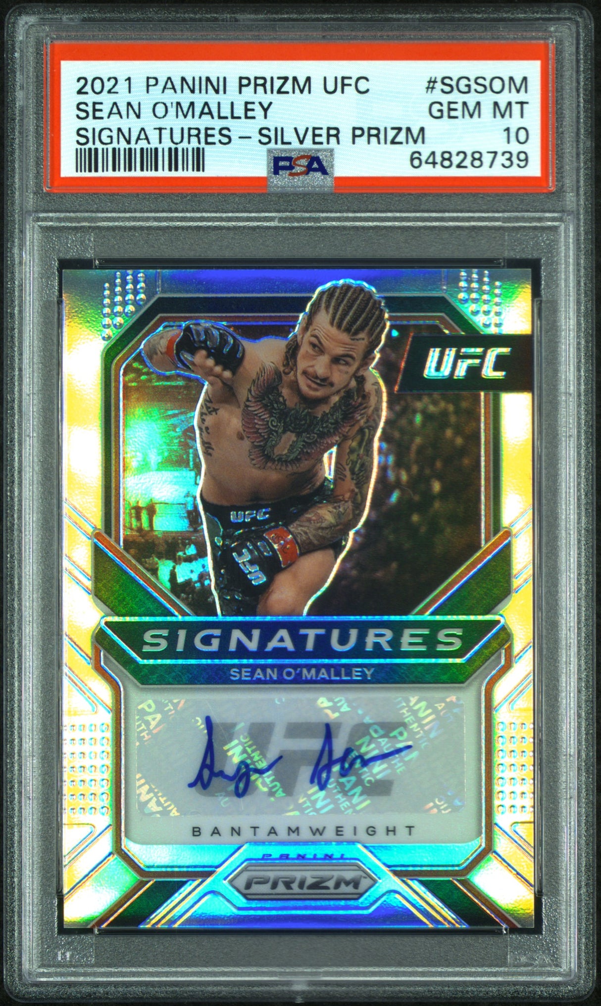 2021 Panini Prizm UFC Sean O'Malley Silver Auto PSA 10