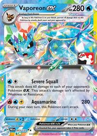 Vaporeon ex (23) - Prize Pack Series Cards