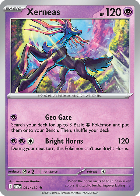 Xerneas (64/132) - [Reverse Holo] Mega Evolution (MEG)