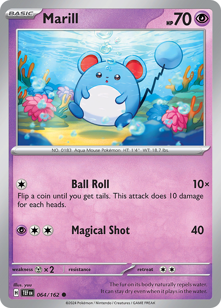 Marill (64/162) - [Reverse Holo] Temporal Forces (TEF)