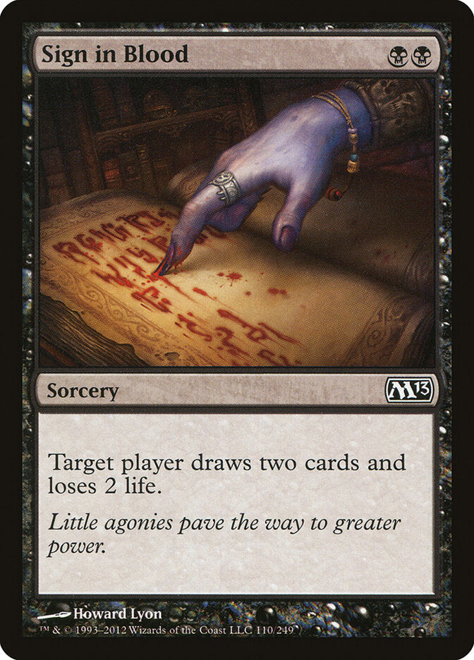 Sign in Blood (110) - Magic 2013 (M13)