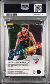 2023 Panini Spectra Colorgraphs Chet Holmgren Auto Blue Wave /20 PSA 9