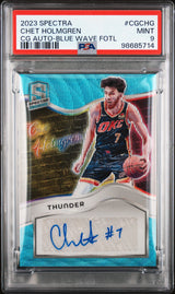2023 Panini Spectra Colorgraphs Chet Holmgren Auto Blue Wave /20 PSA 9