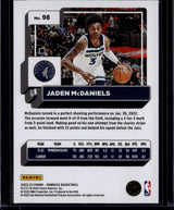 2022-23 Donruss #98 Jaden McDaniels Holo Laser Gold