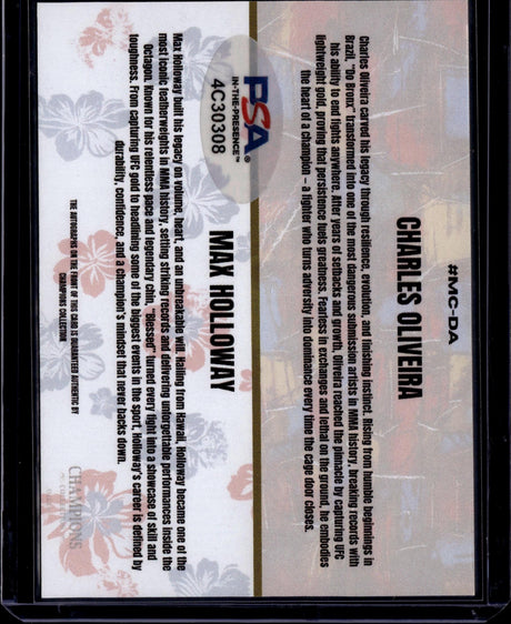 Champions Collection Charles Oliveira / Max Holloway Dual Auto