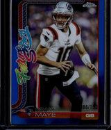 2025 Topps Chrome #FS-7 Drake Maye Future Stars Blue Refractor