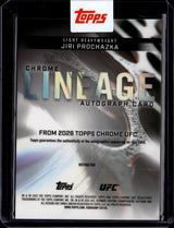 2026 Topps Chrome UFC #CCA-JP Jiri Prochazka Chrome Lineage Autographs