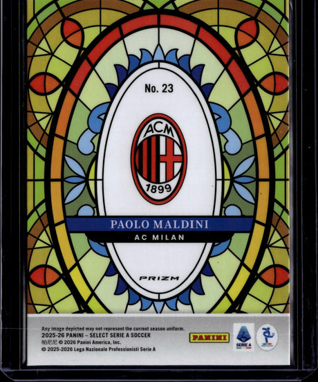 2025-26 Panini Select #23 Paolo Maldini Stained Glass