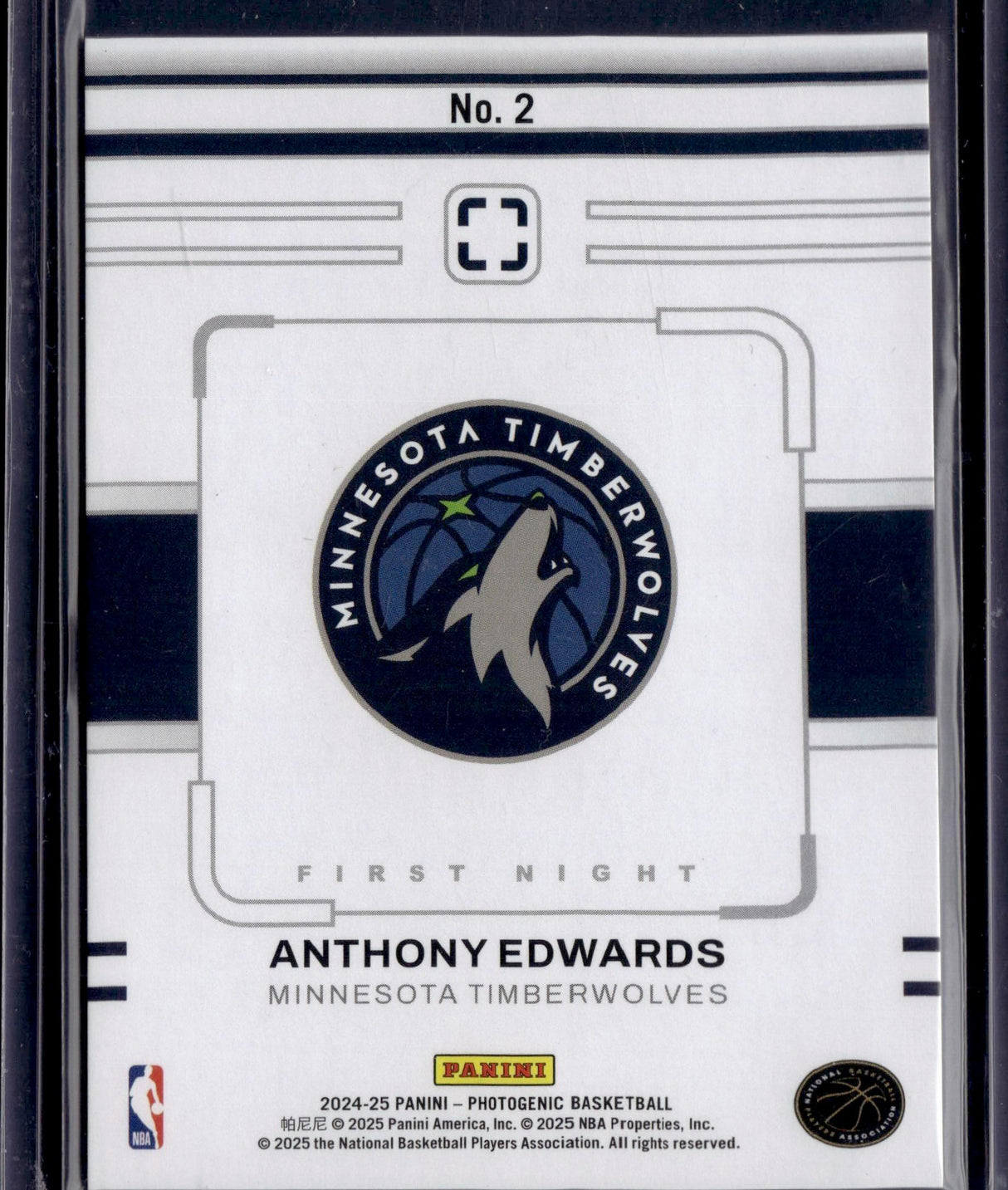 2024-25 Panini Photogenic #2 Anthony Edwards First Night Maze /25