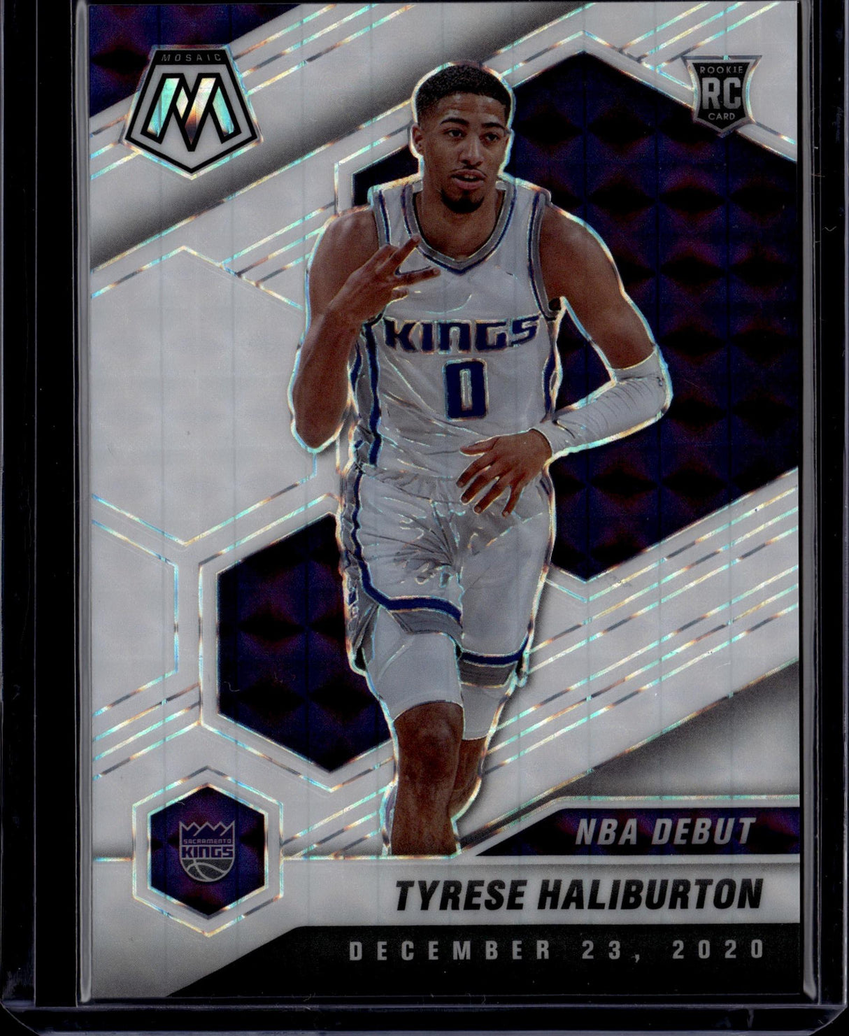 2020-21 Panini Mosaic #264 Tyrese Haliburton Mosaic White