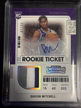 2021-22 Contenders Davion Mitchell Rookie Ticket Swatches Auto /10